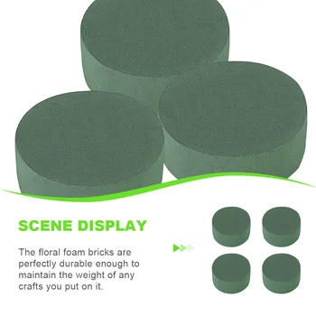 Цветочные Блоки Green Bricks S Dry Arrangement Block Пенополистиролодержатель Основа Грязь Влажная Круглая Губка Цветы Для Форм Изображение 2