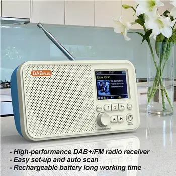 Цифровое радио C10 DAB /DAB + FM, Светодиодный динамик, Портативный MP3-плеер с громкой связью,