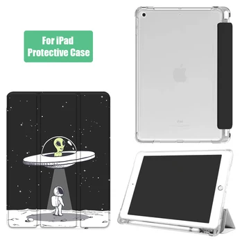 Чехол Astronaut Для iPad Air 4/5 10,9 2022 Pro 11 12,9 С Держателем Карандаша Для iPad 9-го поколения 10,2 9,7 5/6-го Mini 6/5 Чехол Изображение 2