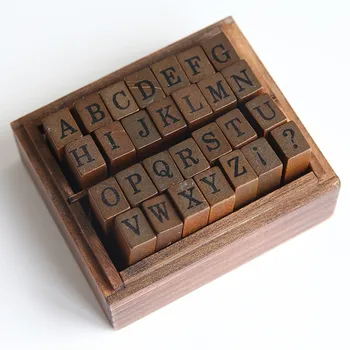 Штампы с алфавитом Винтажный Деревянный резиновый набор штампов с буквами, номерами и символами 28 шт. Для изготовления открыток Diy Craft Happy Planner для скрапбукинга